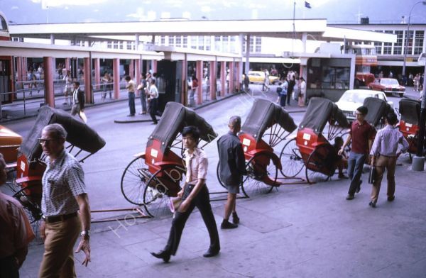 Rickshaws outside Star Ferry Pier, Salisbury Road, Kowloon